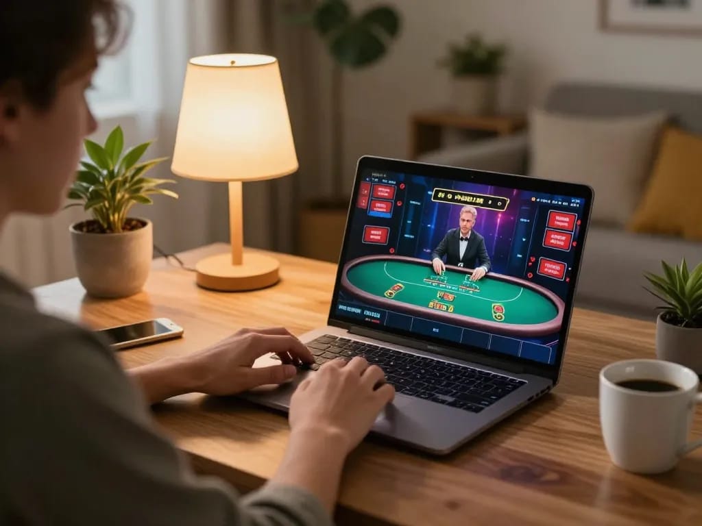 Experience online poker excitement at bomwin with a dynamic home gaming setup.