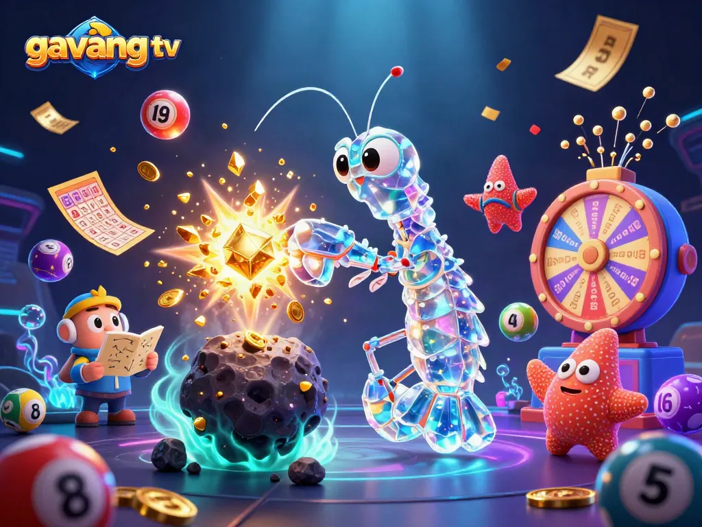 Experience thrilling gameplay with gavang tv's vibrant lottery scene filled with colorful characters and dynamic gambling elements.