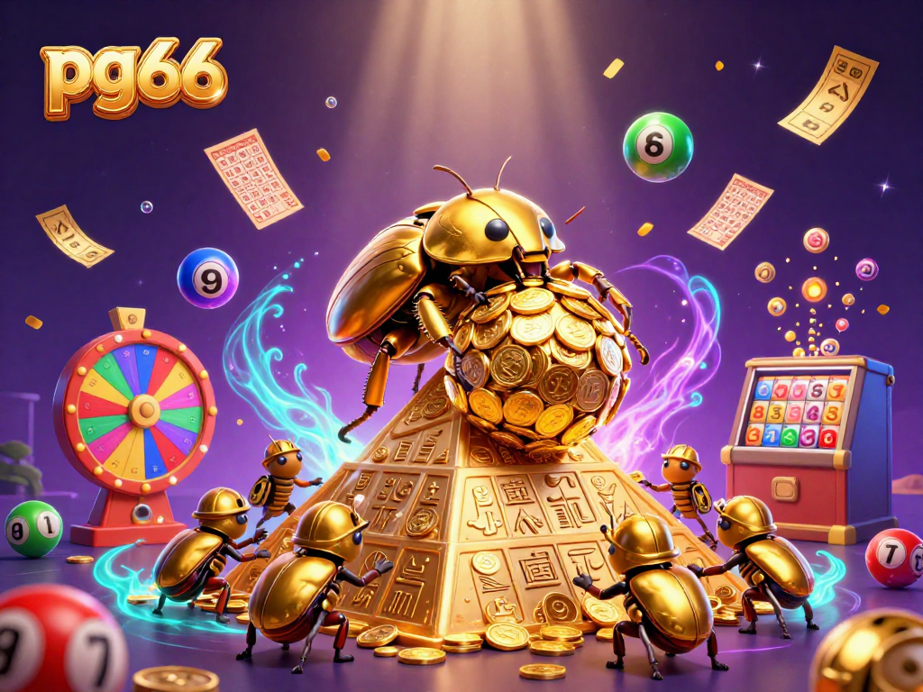 Experience the excitement of pg66 gaming with vibrant lottery elements and golden treasures!