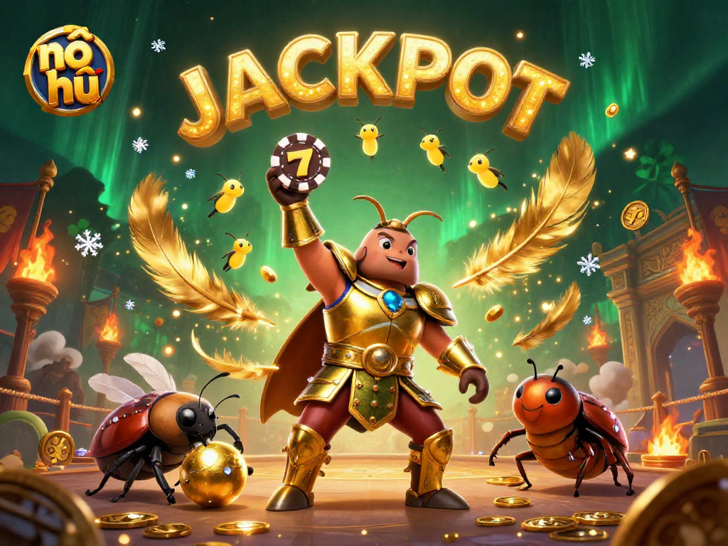Experience the thrill of nổ hũ with vibrant characters and slots, creating a jackpot atmosphere