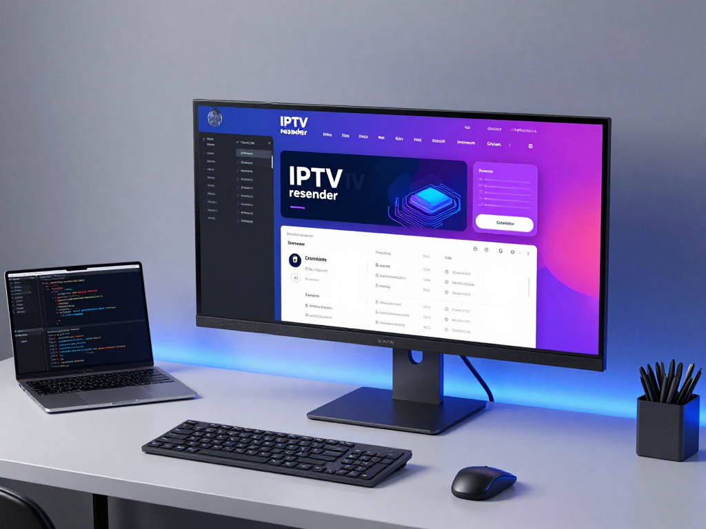 IPTV reseller dashboard showing advanced software features in a modern digital platform.