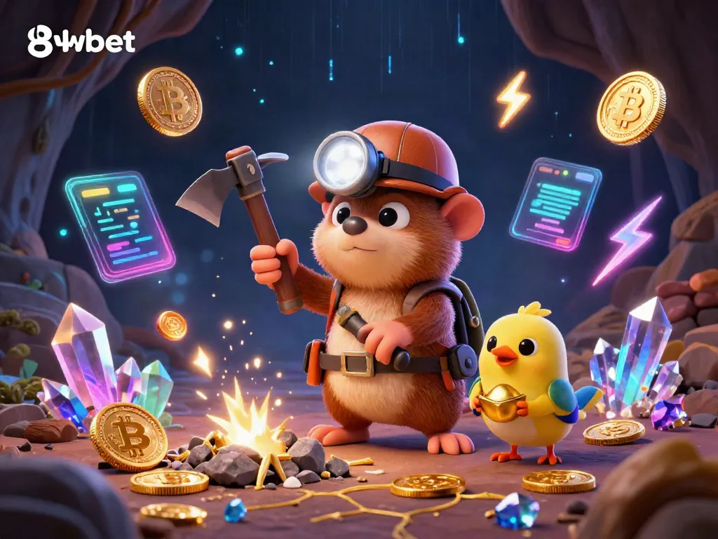 Experience thrilling adventures with 8xbet as a treasure hunter mole finds crypto riches in a captivating cave.