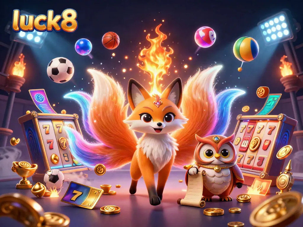 Engage in thrilling slots action at luck8 with vibrant animations and colorful game elements.