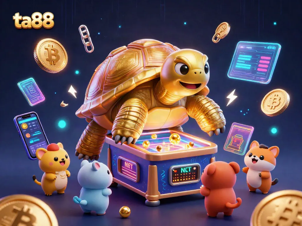 Play exciting games at ta88 with a colossal tortoise pinball machine in a vibrant casino setting