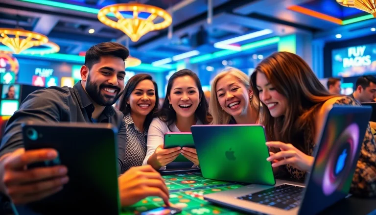 Experience the vibrant online gaming atmosphere at hello88win.live with players engaged in thrilling games on modern devices.