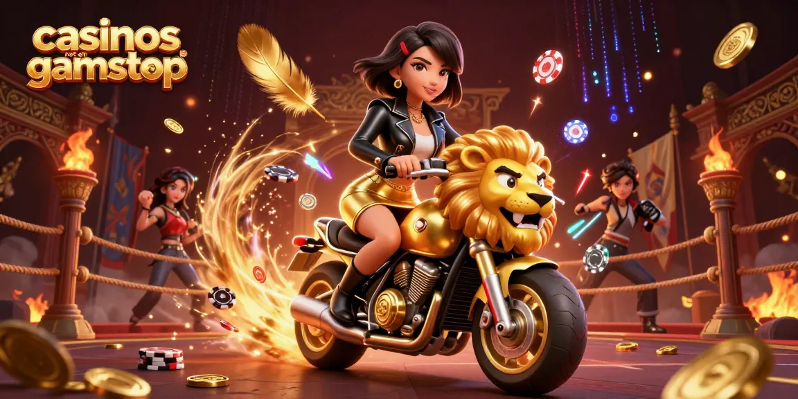 Experience thrilling gameplay at casinos not on gamstop, featuring an energetic scene of vibrant characters.