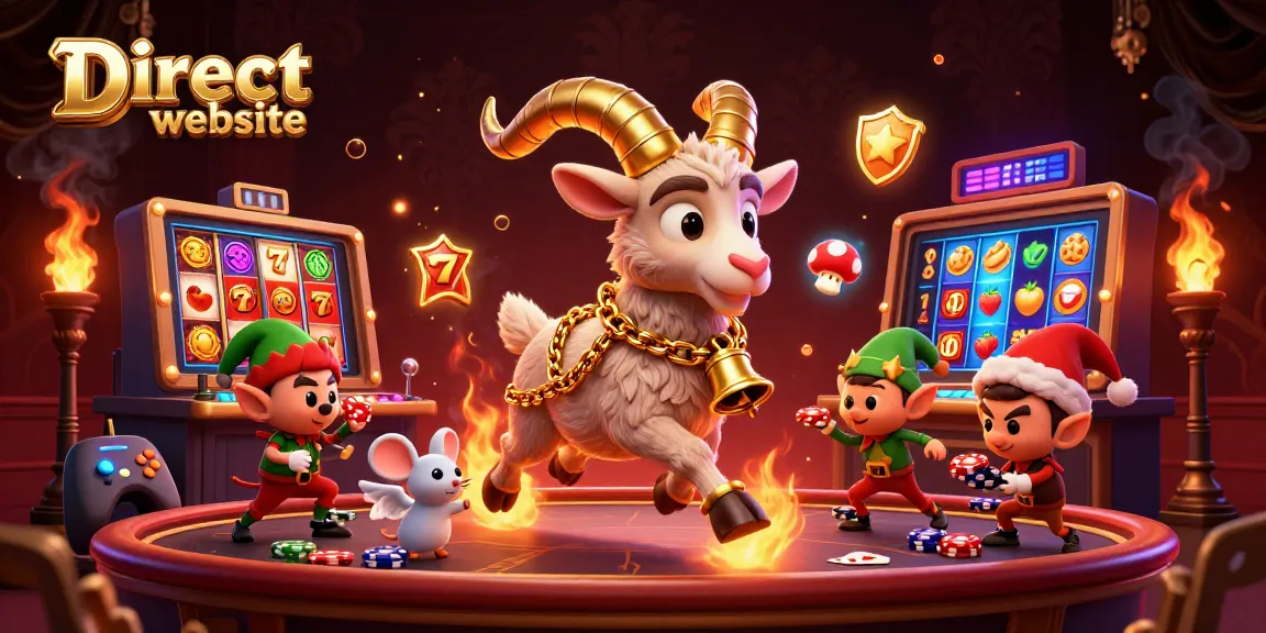 Spin to win with Direct website featuring a festive casino scene full of action and excitement.