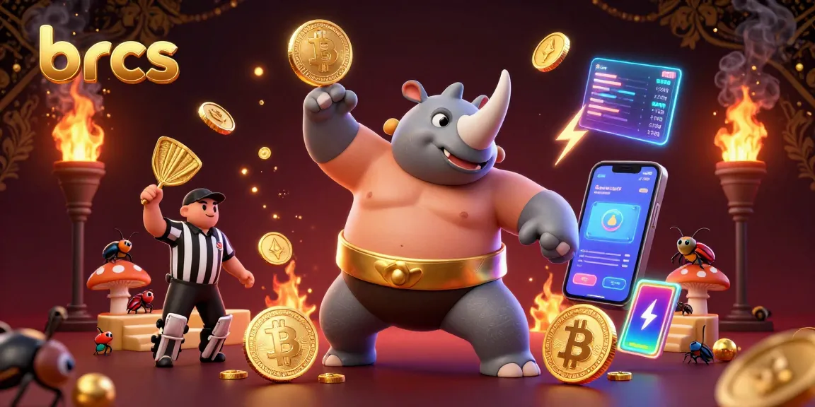 Watch brcs animate gaming excitement with a rhinoceros beetle champion amid vibrant casino elements.