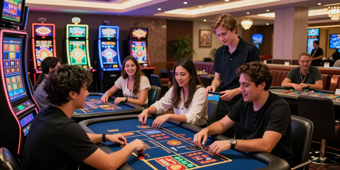 Exciting atmosphere at credit card casinos at https://crownwoods.org.uk/ with players engaged in gaming and secure transactions.