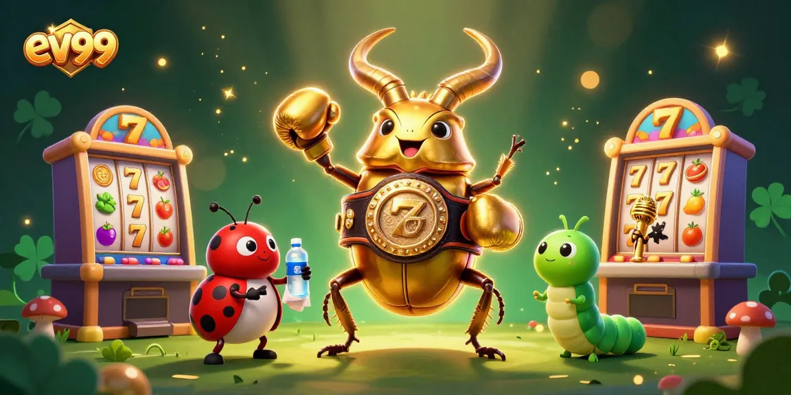 Spin to win at ev99's dazzling slots featuring a golden stag beetle as the champion!